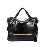 ブラック　スタイリッシュ 人工皮革バッグ/ハンドバッグ/ショルダーバッグ/トートバッグ