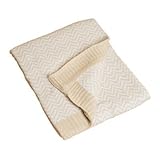 Herringbone Baby Blanket by Saro [並行輸入品]