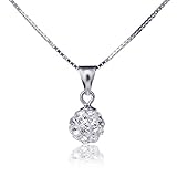ギフトジュエリークリスタルボール8mmネックレスペンダントシルバー925エコーパッケージ ミニポーチ付NCW8