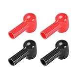 uxcell バッテリー端子絶縁ゴムカバー レッド ブラック 8mm×14mm、2ペア