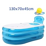 インフレータブルバスタブ断熱材環境保護プラスチック折り畳み式簡易家庭大人のバスルームバスタブ浴槽浴槽バスタブ ( カラー から゜ : 青 , サイズ さいず : 130*70*45CM )
