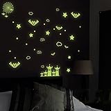 ufengke Halloween Wall Decals Fluorescence Stickers Glow In The Dark Living Room Bedroom Removable W