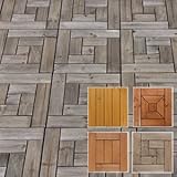 ウッドデッキパネル【Bタイプ】【ダークブラウン】54枚セット