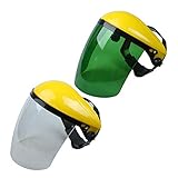 B Blesiya 高品質　フェイスシールド　溶接マスク　保護面　緑色＆黄色