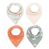 Baby Bandana Drool Bibs、ユニセックスギフトセットfor Drooling and Teething、100 %オーガニックコットン、かわいい新生児クールベビーシャワーのギフトT