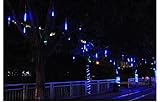 LEDイルミネーションライト 8本 クリスマス LED　流れ星　ライト (50cm, ブルー)