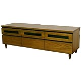 【テレビボード】 ウォルナット天然木 テレビ台 幅150.5cm ダークブラウン LS-533DB