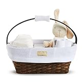 マンチカンSarabearポータブルおむつキャディー、ホワイトワッフル