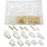 WMYCONGCONG カプラー端子 400個セット 2.8mm 2 3 4 6 9極 自動車用電線コネクタ 接続端子 ピンヘッダー 圧着ワイヤ端子 + 25キット 4mm自動車用オートバイブレット端子ワイヤコネクタ