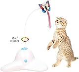 ペットおもちゃ 猫おもちゃ 電動おもちゃ 猫蝶のおもちゃ 猫用品 電動ぐるぐる 猫ちゃん興奮 ストレス解消対策 運動不足に 自動 耐久性 か