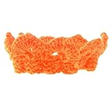 Tinksky かわいい新生児・乳児の女の子男の子手作りかぎ針編みニット王冠の帽子写真プロップ (オレンジ)