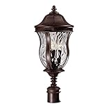Savoy House Lighting KP-5-301-40 Monticello Collection 3-Light Outdoor Post Mount Lantern, Walnut Pa