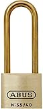 ABUS 55MBHB/40 C KD 1.5-Inch All Weather Solid Brass Keyed Different Padlock with Brass Shackle [並行輸