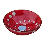 洗面ボウル 強化ガラス製 オンカウンタータイプ ラウンド 幅31cm INK-0406006H