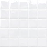 【売れ筋】MORCART タイルシール キッチン 耐熱 防水 洗面所 トイレ DIY 家具やアイテムの装飾 タイルシート 壁紙シール 3D リメイクシート (25x25cm, 4枚, スクエア・オールホワイト)