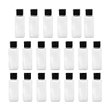 Frcolor トラベルボトル 50ml 小分けボトル 透明 ワンタッチキャップ 化粧水 シャンプー 旅行 出張 携帯 詰替ボトル 20個セット（黒）