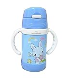 ストローブルーでカップを飲む真空断熱ステンレストレーニング