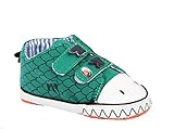 Yuelian ベビーシューズ 魚デザイン 滑り防ぐスニーカー (13CM, グリーン)