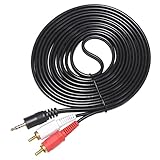 KAUMO RCA(赤白オス) 3.5mmステレオミニ(オス) 変換ケーブル 2.7m 金めっき端子