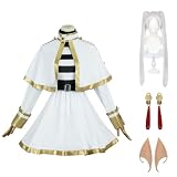 [黒崎良品] 葬送のフリーレン フリーレン ヒンメル コスプレ 衣装 ウィッグ付き 学園祭 文化祭 コスチューム ハロウイン クリスマス (M, フリーレン)