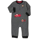 ジンボリー GYMBOREE/ ファイアー トラック 1-ピース スモーキー ヘザー ロンパース長袖 0～3ヶ月【並行輸入】