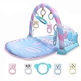 RXIN ベビー アクティビティ プレイマット ベビー ジム 教育 フィットネス フレーム マルチブラケット ベビー おもちゃ 音楽 ピアノ ゲーム クロール マット ラグ