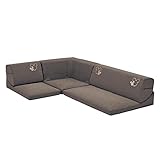 コーナーローソファー３点セット　ミッキーマウス　ブラウン