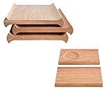 【国産・日本製】カフェトレー カフェプレート プレート カフェトレイ お盆 トレイ トレー 天然木 自然塗装 チェリー おしゃれ 無垢 木製 線路 せんろ ホーム雑貨　SENRO カフェトレー（大）1