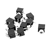 uxcell　DC電源ジャック　DCジャック　ヘッドフォンオーディオジャックソケット　メスコネクタ　10個　3ピン　3.5mm