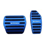 Boyous【最新型】日産 新型エクストレイル T33系 T32系 専用設計 高品質 アルミ ペダル ブレーキ アクセル カバー 工具不要 高級感 防キズ 防汚れ 滑り止め 内装 パーツ 2点セット（ブルー）