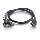 C2G Premium VGA Male to RGBHV (5-BNC) Female Video Cable - VGA cable - BNC (F) to HD-15 (M) - 1.5 ft