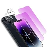 DXQ 保護フィルム用 iphone14 ブルーライトカット アイフォン14 強化ガラス あいふおん14 フィルム 保護 画面 液晶保護 シート iphone14 用 ガラスフィルム［2枚］ iPhone14 用 カメラフィルム［2枚 ］【指紋防止 気泡ない 目の疲れ軽減】