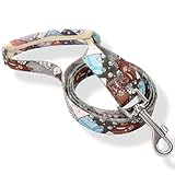 Lil&Fam 犬用リード 小型犬 中型犬 リード 1.4m おしゃれ 和モダンデザイン (ベージュ, M（2.0cm幅）)