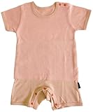 エンリコ・ジリ 天竺細ボーダー 半袖Tシャツ風オール 70cm オレンジ ND11373 日本製