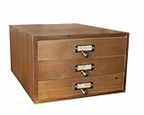 書類ケース3段 (ダークブラウン)