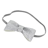 【ノーブランド品】 ヘッドバンド　幼児　ヘアーリボンバンド　かわいい　女の子　ファッション　アクセサリー　贈り物　全8色 - シルバー