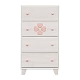 カントリー風 幅45cm 4段チェスト 脚付き 桐タンス 完成品