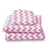 bkb Chevron Toddler Sheet Set, Pink by bkb
