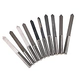 Baosity 90度　V字型　彫刻ビット　10本入　CNC彫刻機 ルーター工具　高精度　4mmシャンク　多サイズ選択可　超硬カッター　 - 0.1mm（切削口径）