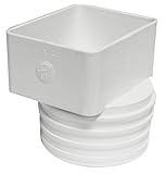 Canplas 414473BC PVC Sew 3X4X4 Flush Downspout Adapter for Corrugated Pipe [並行輸入品]