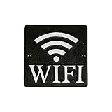 Square sign " WIFI" Antique Black base　鉄製　案内表示　サインプレート　S355-116ABK