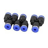 uxcell クイック継手 4mm直径 空気圧 Y型 コネクタ チューブ パイプ 気流 3個入り