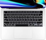 【2024年 M4チップ 搭載 モデル】MacBook Pro 14 インチ A3112/A3185/A3401 MacBook Pro 16 インチ A3403/A3186 用 キーボードカバー US英語配列 極薄 防水 防塵 耐磨 ブラック