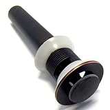 バスルームとキッチン蛇口Vessel Oil Rubbed Bronze Pop upシンク排水カバーストッパーをオーバーフローの銅