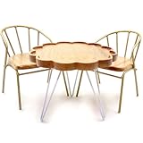 moin moin ミニチュア 家具 1/12 1:12 スケール 家具 テーブル & イス 3点セット / ドールハウス 一人掛け カフェ シングル レトロ アンティーク ビスケット みたい ブラウン ウッド 木製 ドール 人形 雑貨 2502mini64