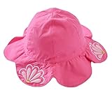 (トヨベイ)Toyobuy 可愛い 子供用 ベビー 帽子 サファリハット 女の子 女児 花 刺繍 コットンキャップ キッズサンバイザー アウトドア 春夏秋 日よけ 48cm