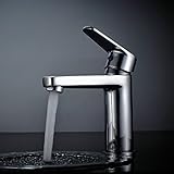 Auralum 洗面用水栓 混合水栓 蛇口 シングルレバー 手洗いボウル用 立水栓 洗面台 蛇口 取り付けホース付き