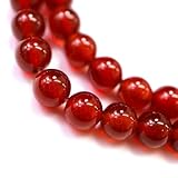 【天然石】レッドアゲート（赤メノウ） ブレスレット用 ビーズ 一連 6mm【約61粒入り】瑪瑙 手芸 ハンドメイド アクセサリー パーツ きらきらぷんぷん丸 NS-054