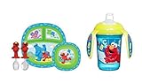 Munchkin Sesame Street Toddler Dining Set with Trainer Cup, Blue by Munchkin [並行輸入品]