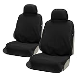 ファブリーズ シートカバー 抗菌 消臭 防水 汎用 車用 フロント席用 2枚セット ブラック 前席 軽自動車 簡単取付け 簡易カバー 汚れ防止 エプロンタイプ カローラ ヤリス プリウス N-BOX ジムニー ハスラー
